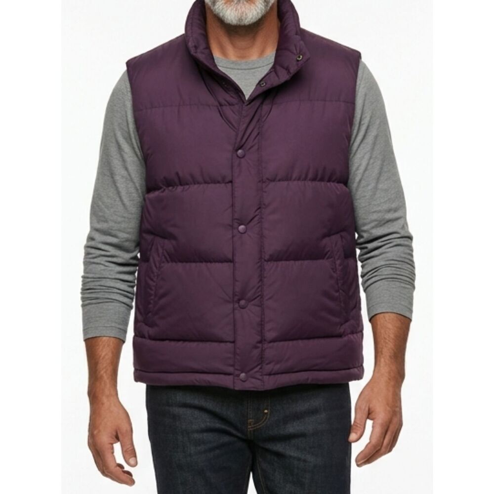 Cabela's Deep Purple Goose Down Quilted Vest Size L